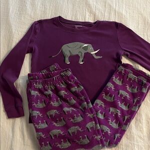 Purple Elephant Kids Pajamas | Girls 14